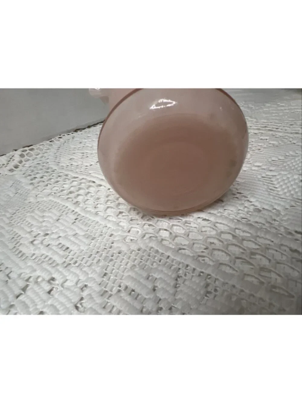 Fenton Glass Pink Melon Overlay Vase Ruffle Top 6.25